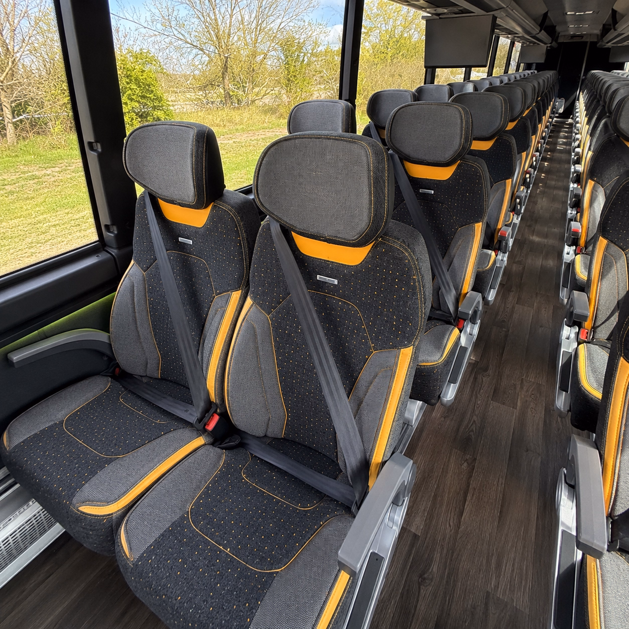 modesto charter bus interior