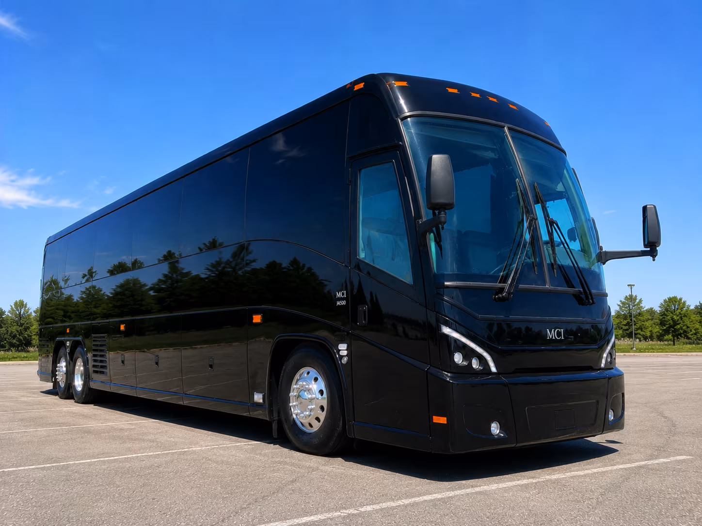 modesto charter bus rental exterior