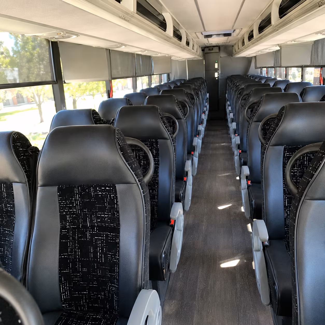 modesto charter bus rental interior