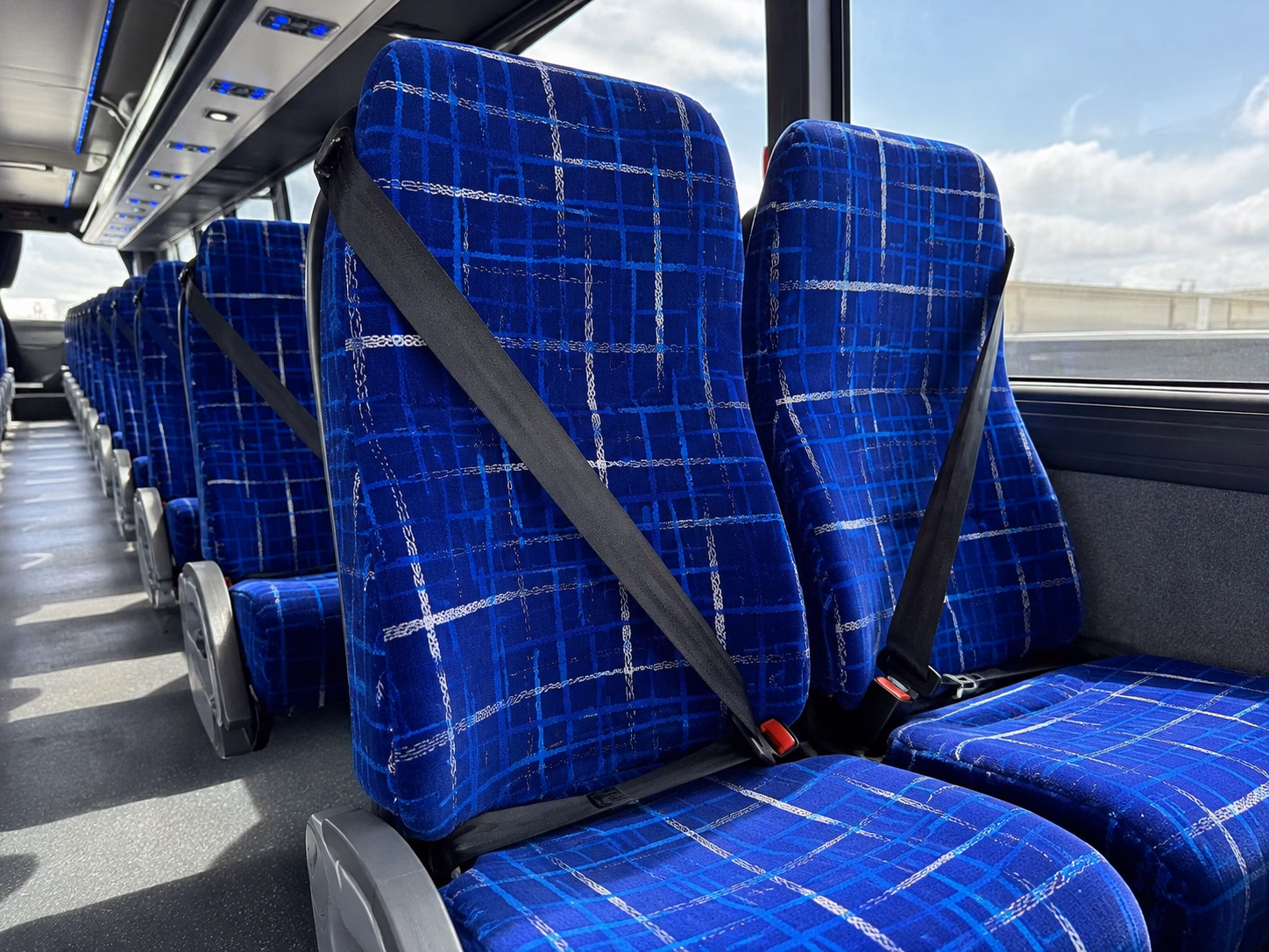 modesto long distance transportation onboard seating